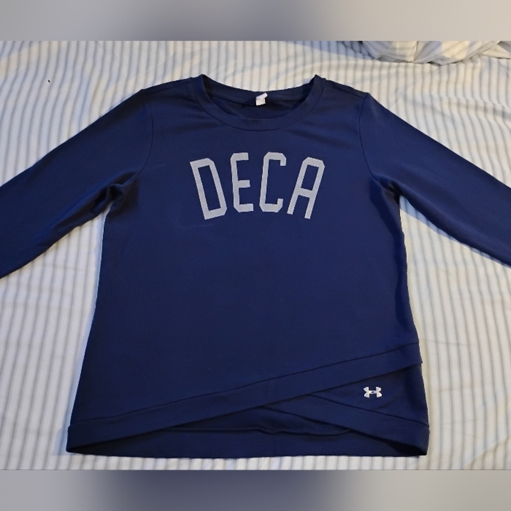 Under Armour Navy DECA Long Sleeve Athletic Pullover